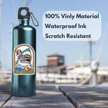 Stay Positive Vinyl Sticker, Funny Cute Shark Diving Sticker, Humorous Waterproof Sticker For Water Bottles, Kindle, Laptops, Books, Tumbler, Cars, Journals, And Outdoor Use, Removable, Reusable And High Quality Adult Humor Funny Quote Sticker,For School Supplies,Back To School - Multicolor - View 2