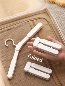 1pc Portable Travel Clothes Drying Rack, Retractable Indoor Hang Laundry Hanger For Hotel, Dorm, No Drill Required - Multicolor - View 4