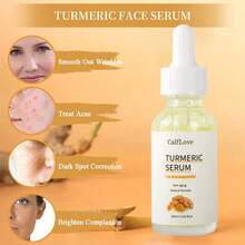 Turmeric Brightening Serum 30ml / 1.01 Fl.Oz – Hydrating & Firming Facial Essence, Fades Dark Spots & Fine Lines, Anti-Wrinkle, Smooth & Nourish Skin, Perfect For Travel & Wedding Gift Sets - Yellow - View 5
