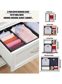 1/6 Stück faltbare Stoff-Aufbewahrungsboxen, Kleiderschrank Schubladen Organizer Behälter für Kleidung, Unterwäsche, Büstenhalter, Socken, Wäsche