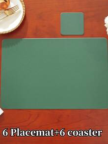 8/12pcs Hotel/Restaurant Placemats/Coasters Set, Rectangular, High-End Tablemats, Easy To Clean, Multi-Color Heat-Insulating Pads To Protect Tabletops, Suitable For Weddings, Parties, Home, Hotel Kitchen, Festive Decoration