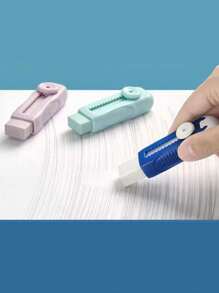 4pcs/3pcs/2pcs/1pc Retractable Erasers, Super Clean Smudge-Free Non-Crumbling Erasers, Student Correction Stationery Erasers, Back To School Essential, Reward Small Gifts