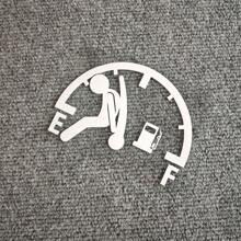 1pc Vinyl Oil Gauge Cover Sticker, Waterproof Anti-UV Car Body Scratch Protector, Cartoon Matchstick Man Gas Tank Decal For Vehicle Decoration, Car Vinyl Sticker