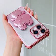 兼容 6/7/8/X/XS/XR/11/12/13/14/15/16/16e、Galaxy S22/23/24/25/S24 FE/S25 EDGE、A04/05/06/A07/A14/A15/A16/A17/A24/A25/A34、Redmi Note 9/10/11/12/13、Redmi 9/10/12/13C 14C、OPPO、MOTO、荣耀 X、HW、Realme C53 C55 C61 C63 C75。四角闪粉手机壳，带旋转支架、水晶腕带和内置渐变闪粉卡纸。可拆卸二合一外壳，防水、防震、防摔、防刮擦。 - 粉色 - 查看 3