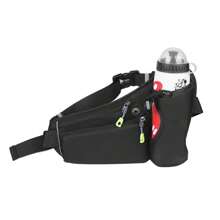 Laufwasserflasche Hydratationspack mit Flaschentasche, Wandern, Gehen, Hüfttasche, reflektierend, verstellbare Hüfttasche mit Flaschentasche, geeignet für Handy-Hüftgurt, Outdoor-Lauf-Hüftgurt