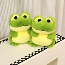 1pc Cute Cartoon Frog Plush Doll, Soft Stuffed Frog Doll Plush Frog Cushion Decoration, Great Birthday Gift For Children - Multicolor - View 7