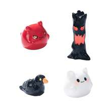 4 Stücke Halloween Dekorationen Geist Teufel Krähe Baum Harz Kunsthandwerk DIY Dekorationen Accessoires Tischdekor