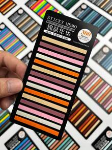 5 套 1500 张超迷你半透明索引贴纸，1 套 300 张多色超薄贴纸便签，自粘标签和记号笔，适用于学生、教师、办公室和家庭、返校用品、万圣节和圣诞节送给朋友的礼物 - 彩色 - 查看 13