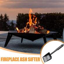 多功能铲、猫砂铲、煤铲、镂空壁炉灰筛金属黑煤铲、壁炉灰筛金属煤铲、壁炉火坑工具、户外烧烤架、耐热壁炉炭铲 - 多色 - 查看 10