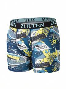 5pcs/Pack Teen Boys' Boxer Briefs, Mid-Rise Trunks For Boys Aged 12-18 Years Old