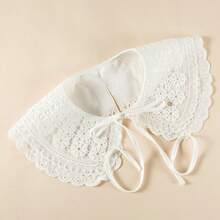 1pc Women Summer Lightweight Detachable Collar Dickey, Adjustable Peter Pan Collar, Breathable UV Protection, Elegant Summer Casual Accessory For Outfit Matching For Dress For Christmas Decor