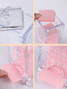 1 件蝴蝶图案指甲油卸妆巾带盖，多功能美甲工具盒 - 彩色 - 查看 5