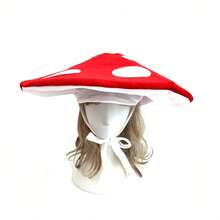 1 szt. Jesienno-zimowy nowy kapelusz w stylu grzyba, zabawna gra na imprezę, prezent noworoczny, dekoracja świąteczna, wystrój domu, dekoracje świąteczne, wystrój pokoju, dekoracje świąteczne, prezenty świąteczne, wystrój świąteczny - Wielokolorowe - Zobacz 1