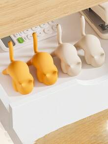 1pc/2pcs/3pcs/5pcs黑白黄粉猫背包挂钩书桌桌边挂钩无痕不挂袋小学生多功能背包打孔 - 彩色 - 查看 9