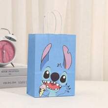 Disney Disney Cartoon Stitch Kraft Paper Bag Printed Gift Handbag Shopping Mall Packaging Bag Birthday Gift Bag