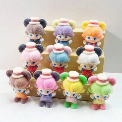 دمى مغلفة بالفرو بشكل كرتوني (لا يوجد صندوق)، أكياس مغلقة لنبتة ديمو، تماثيل صغيرة ثلاثية الأبعاد واقعية وجميلة لديكور المكتب