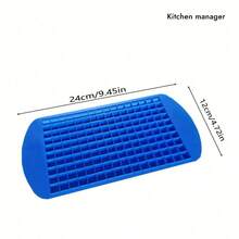 1 个小方形 160 格硅胶冰格，具有良好的耐寒性和耐用性，冰模，布丁模，适用于家庭、酒吧等场所，使用方便。 - 彩色 - 查看 12