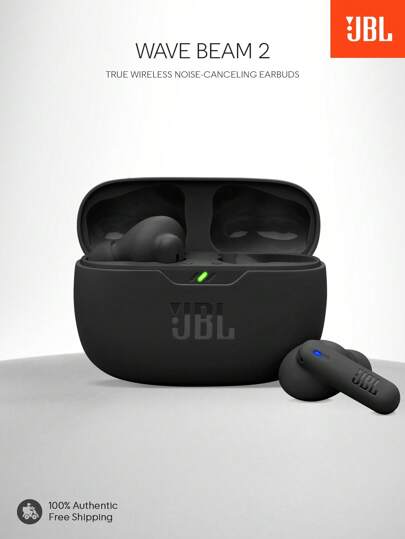 JBL Wave Beam 2 True Wireless Noise Cancelling Earbuds Pure Bass Sound Smart Ambient Technology 4mics For Crisp Clear Calls Up To 40Hrs Of Playback IP54 Dust Water Resistant 100% Authentic JBL Vibe Beam 2