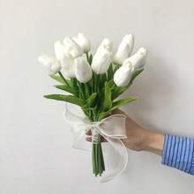 Calla Holding Flowers Bridal Tossing Bouquet Bridesmaid Bouquets Wedding Floral Centerpieces For Home Anniversary Decoration Arrangement,Wedding Photography Props - White C - View 14
