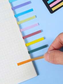 5 套 1500 张超迷你半透明索引贴纸，1 套 300 张多色超薄贴纸便签，自粘标签和记号笔，适用于学生、教师、办公室和家庭、返校用品、万圣节和圣诞节送给朋友的礼物 - 彩色 - 查看 4