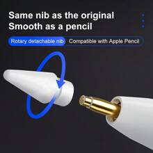 第二代 iPad Pencil 配备磁性无线充电功能，Apple Pencil 配备磁性充电线，Apple Pencil 兼容（2018-2022）iPad 10/9/8/7/6、iPad Air、iPad Mini 6/5、iPad Pro 11 12.9 英寸，90mAh - 白色 - 查看 6