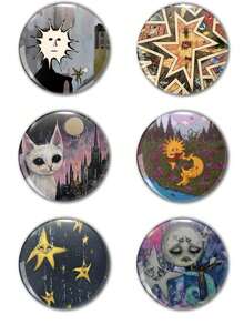 趣味图案徽章胸针、女士徽章别针、翻领别针、包包饰物、服装配饰、送给朋友、家人、老师、同学的独特礼物 - 彩色 - 查看 5