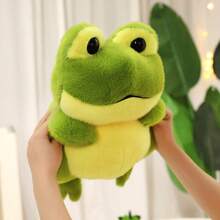 1pc Cute Cartoon Frog Plush Doll, Soft Stuffed Frog Doll Plush Frog Cushion Decoration, Great Birthday Gift For Children - Multicolor - View 6