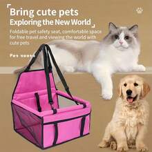 1Pc Pet Car Seat Bag For Small Dogs, Cats & Puppies - Scratch-Resistant, Wear-Resistant Fabric With Safety Features, Easy Travel Accessory, Pet Carrier Bag Dog Car Seat Car Seat Covers Dog Car Seat Cover Pet Car Seat - Multicolor - View 4