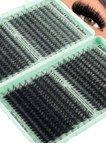 640pcs Lash Clusters 10D20D30D40D50D60D80D100D DIY Lash Extension Faux Mink Eyelashes - Premium D Curling Natural Volume Individual Lash Clusters For DIY Eyelash Extensions - Reusable, Lightweight, And Easy To Apply