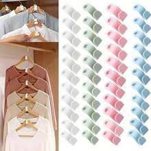5-100PCS Hanger Connectors Cascading Hanger Hooks Extension Clips Connecting Hooks Suitable For Heavy Duty Space-Saving Hangers Or Closets. Plastic Hanger Connector Hooks, Space-Saving Hooks And Clips - Multicolor - View 2