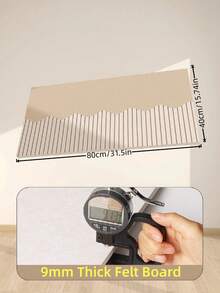 ‌1PC Self-Adhesive Felt Wall Panel‌ - No Drill Multi-Functional Decorative Board, Nordic Minimalist Geometric Wall Sticker, Reusable Photo Display & Memo Board For Bedroom/Office, Soundproof & Scratchproof Polyester Felt Background Panel - Multicolor - View 6