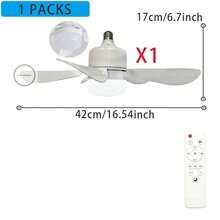 Ventilador de Techo con Control Remoto de Luces 3 Colores,3 Velocidades,Con Función de Temporizador,para Cocina/Baño/Dormitorio, Temporada de regreso a clases - Blanco - Ver 10
