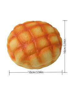 1个慢回弹软萌玩具，带揉捏音乐，回弹缓慢，可爱造型，柔软舒适，逼真食物造型，面包蛋糕，带有专属面包香味 - 彩色 - 查看 5