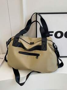 Minimalist Casual Solid Color Tote Bag For Women, Crossbody Style