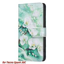 带卡槽的钱包保护套，适用于 MOTO/Honor/Infinix/VIVO - 粉花 - 查看 46