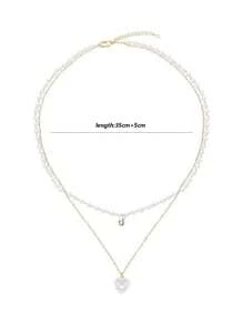 1 Pc Sweet And Minimalistic Double Layer Butterfly Necklace