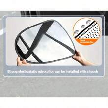 Easypie Selection 1PC/2PCS Car Electrostatic Adsorption Window Sunshade Privacy Side Shade Sunshade Camping Curtain Car Window Sunshade Car UV Cooling Kit Simple Adsorption Installation Foldable Storage Does Not Take Up Space - Black - View 4