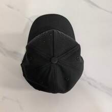 可调节深色新款字母棒球帽、网球帽、派对帽、休闲帽 - 黑色 - 查看 4