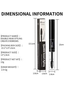 1 件双头染色和透明眉毛定型凝胶，眉毛凝胶 - 防水、防晕染和自然妆效，24 小时持久配方 - 多色+透明 - 查看 9