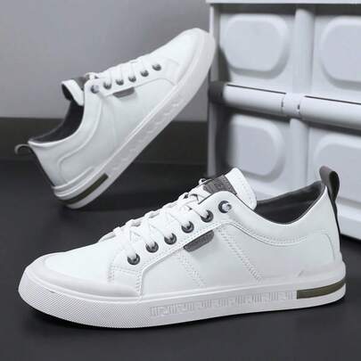 Men's Fashionable Versatile Casual Lightweight Sports Sneakers, Patchwork Design Shoes