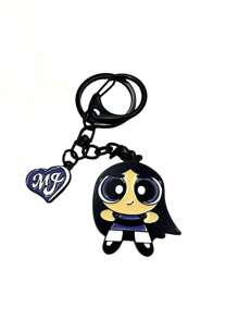 THE POWERPUFF GIRLS 2/3/4pcs Random Cartoon Policewoman Keychains, Cute Mini Figure Key Chain, Bag Charm, Car Decoration, Versatile Cartoon Keyring