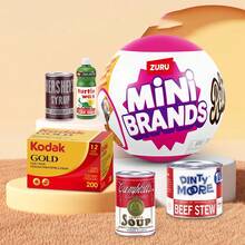 ZURU Mini Brands Retro Single Capsule With 60+ Mystery Mini's To Collect, Real Licenses, Rare Collectibles, Blind Pack, Ages 3+(Random Style) - Multicolor - View 8