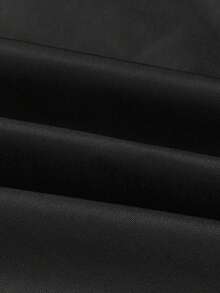 男士纯色棒球领休闲复古新款长袖夹克外套，春秋季 - 黑色 - 查看 3