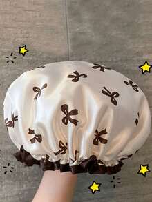 双层防水浴帽，弹性泳帽，男女老少皆宜，厨房防油发网 - 彩色 - 查看 11