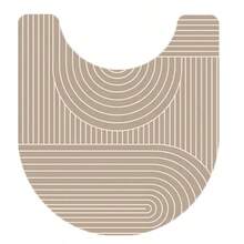 1/3 Pcs Bathroom Set, Silicone Anti-Slip Mats, Minimalist Linear Design, U-Shaped Toilet Lid Cover & Bath Mats, 2.5mm Thick Entryway Decor Bathroom Kitchen Decor Kitchen Rug