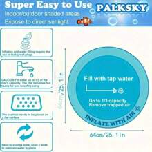 Thickened Water Sensor Play Mat For Pets, New Sensory Water Play Mat For Cats, Cooling Mat For Cats, Water Sensor Mat For Cats Dogs Cool Comfort Inflatable Tummy Time Water Mat