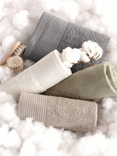 8-Piece Cotton Hand & Face Towel Set Made In Turkiye – Soft & Absorbent 50x90 Cm Towels