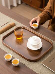 1 件木制托盘，早餐托盘，餐盘，适用于早餐、晚餐、客厅 - 厨房用具、甜点盘、返校 - 紫紅色 - 查看 6