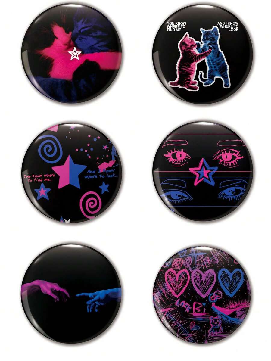 趣味图案徽章、女士胸针、装饰别针、包包饰物、服装配饰，送给朋友、家人、老师、同学的有趣礼物