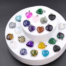 1pc 20mm Heart Shaped Pendant Without Chain, For DIY Necklace, Bracelet, Keychain Accessories